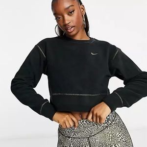 Nike Training Icon Dri-Fit Clash Sweatshirt, Black & Gold, Size S